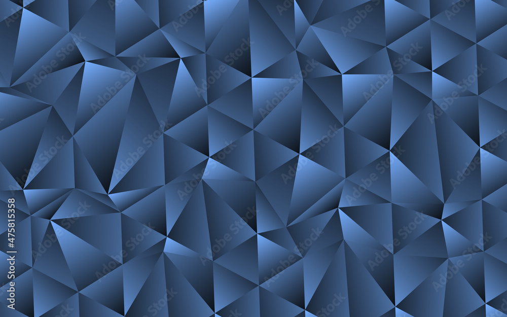 Obraz premium Dark blue vector abstract polygonal texture. glitter abstract illustration with an elegant design. textured pattern for background. grey color polygonal illustration. geometric background.