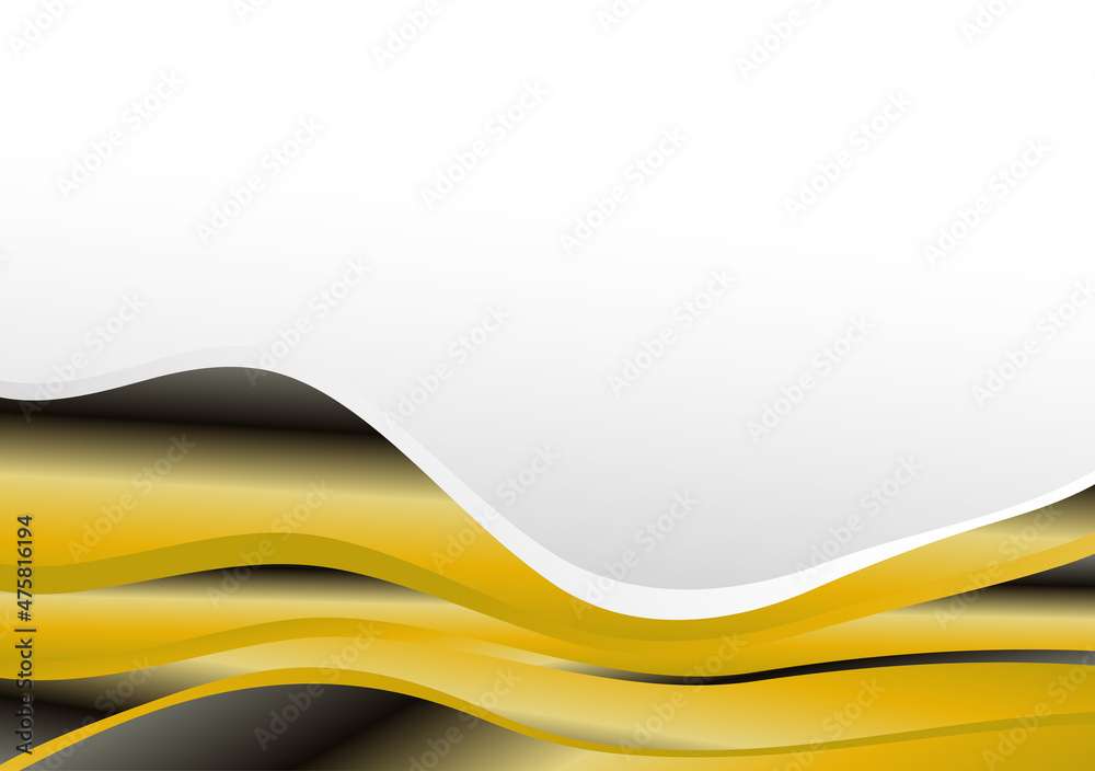 Black and Yellow Wave Background Template with Space for Your Text ...