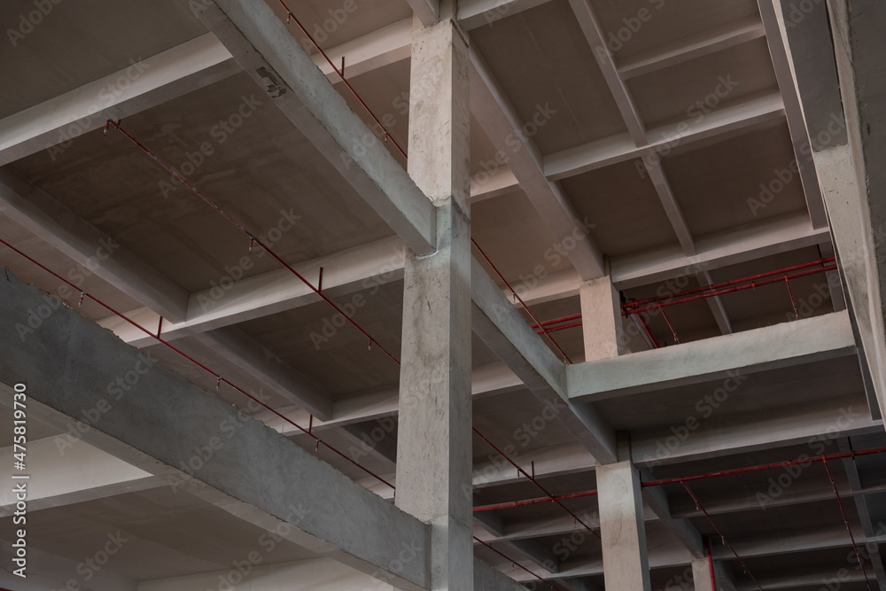 Indoor large concrete column structure