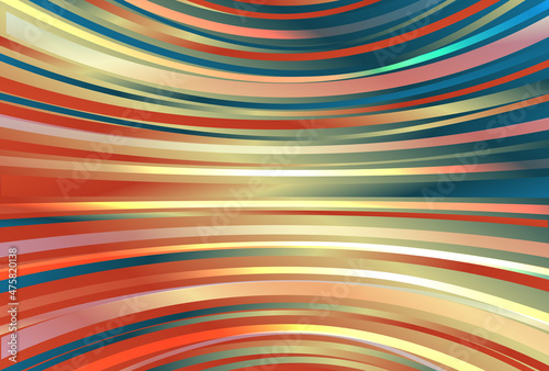 Red Yellow and Blue Gradient Curved Stripes Background Vector Graphic