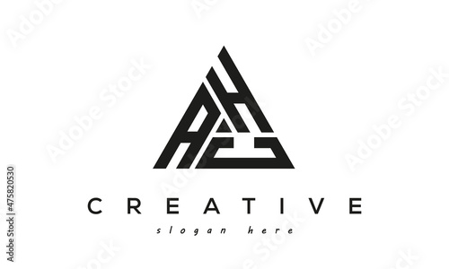 AHC Initials Triangle Logo Vector Letters photo