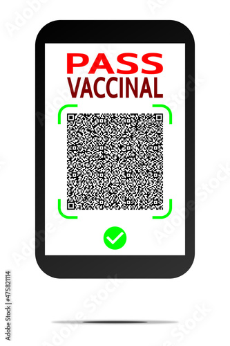 Pass Vaccinal Smartphone Application Rouge