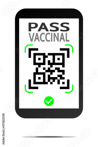 Pass Vaccinal Smartphone Application n°2 Gris