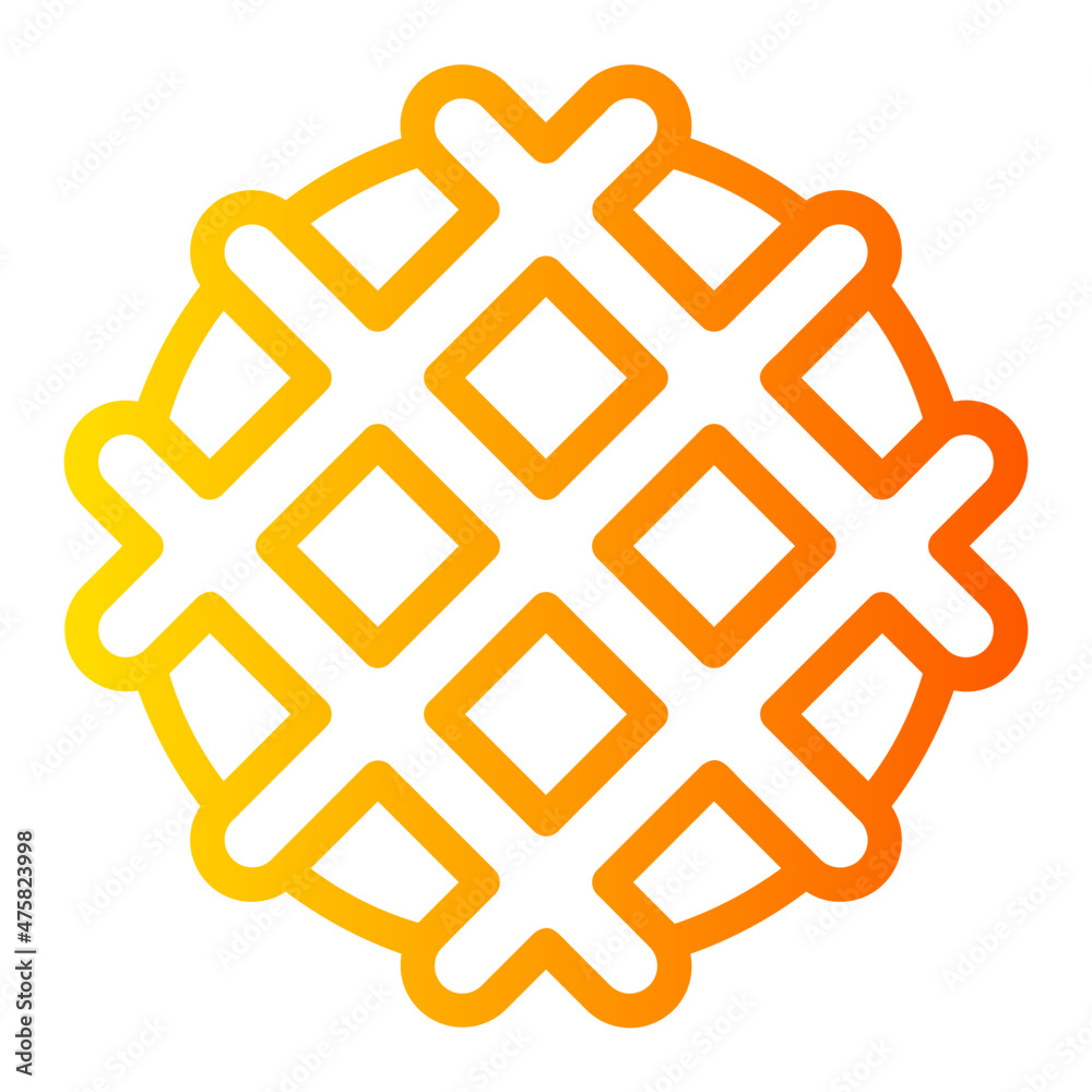 Fototapeta premium waffle gradient icon