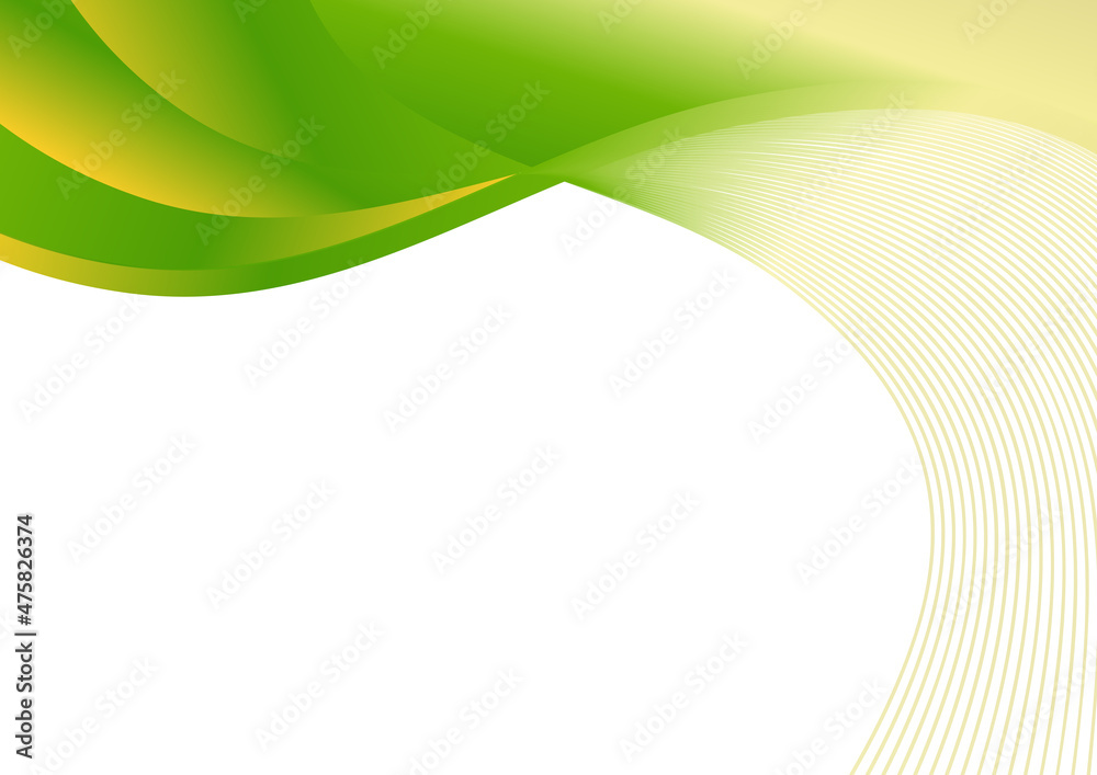Orange and Green Wavy Background with Space for Your Text Vector ...
