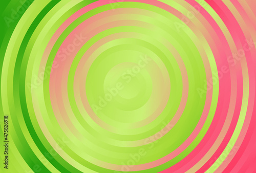 Pink and Green Gradient Concentric Circles Background