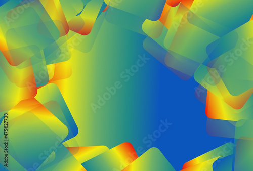 Abstract Red Yellow and Blue Gradient Geometric Shapes Background Vector Image