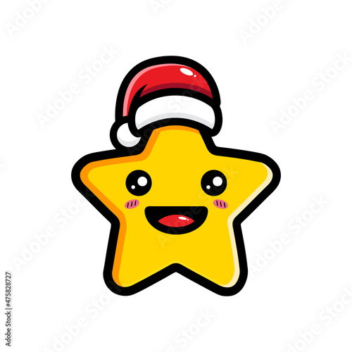 cute star design is celebrating christmas