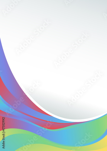 Abstract Red Yellow and Blue Business Brochure Template Vector Eps