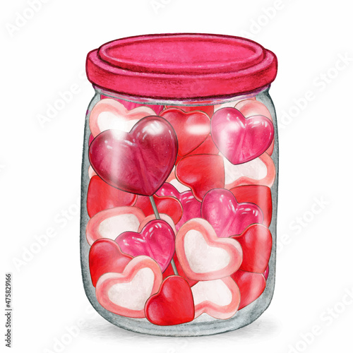 strawberry jam in jar