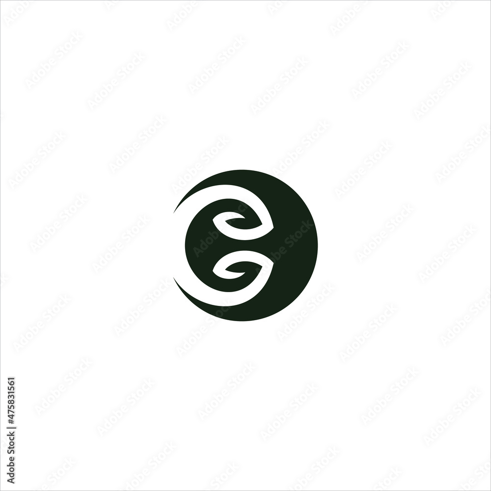 initial c logo vector template leaves initial c logo vector template leaves