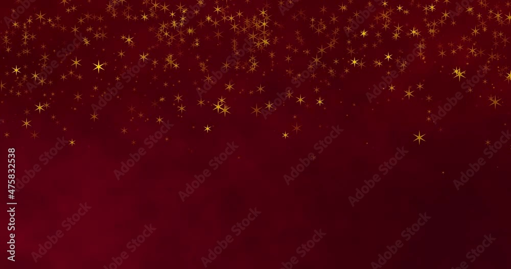 4k Seamless looped video. Abstract background with border of moving shiny golden stars. Smooth animation on red background 4k Seamless looped video. Abstract background with border of moving shiny golden stars. Smooth animation on red background