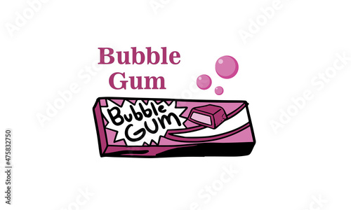 bubble gum, vector graphic