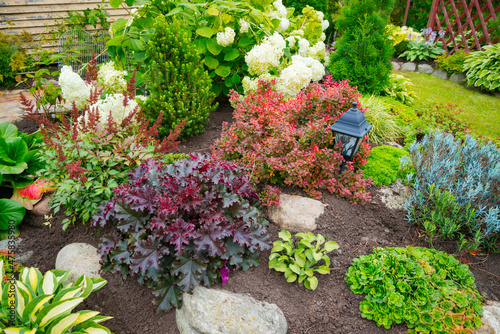 Example of landscape design in the garden