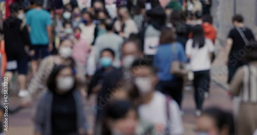 Wallpaper Mural Slow motion of people walk at the street in blurry view Torontodigital.ca
