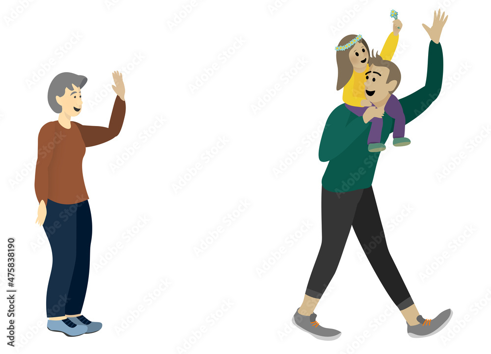 Waving goodbye Waving goodbye