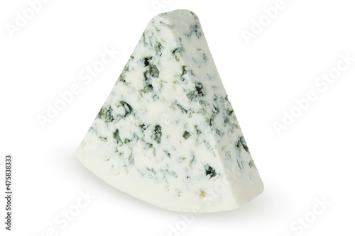Blue cheese on an isolated white background.