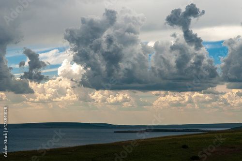 clouds over the lake