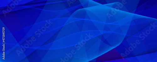Abstrakter Hintergrund 4k blau hell dunkel schwarz Wellen und Linilen Banner