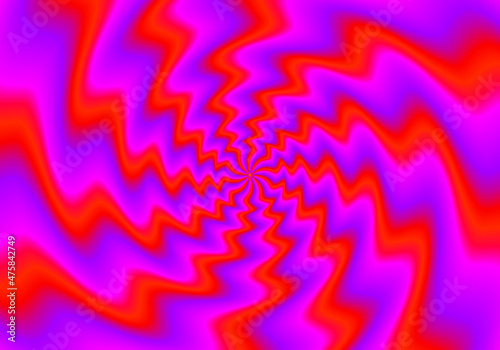 Red waves. Spin illusion.