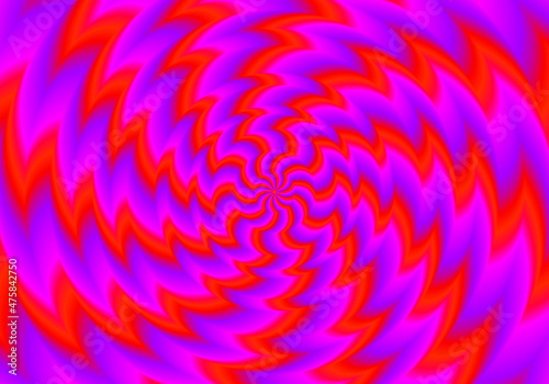 Red zigzags. Spin illusion.