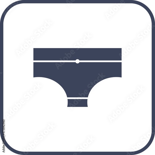 Underwear Glyph Round Corner Vector Icon Design