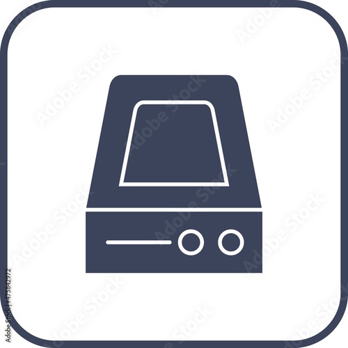 Hood Glyph Round Corner Vector Icon Design