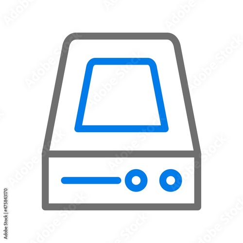 Hood Line Blue Vector Icon Design