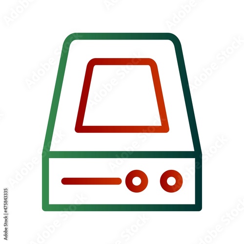 Hood Line Gradient Vector Icon Design