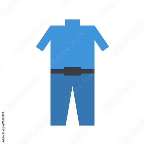 Wetsuit Flat Vector Icon Design