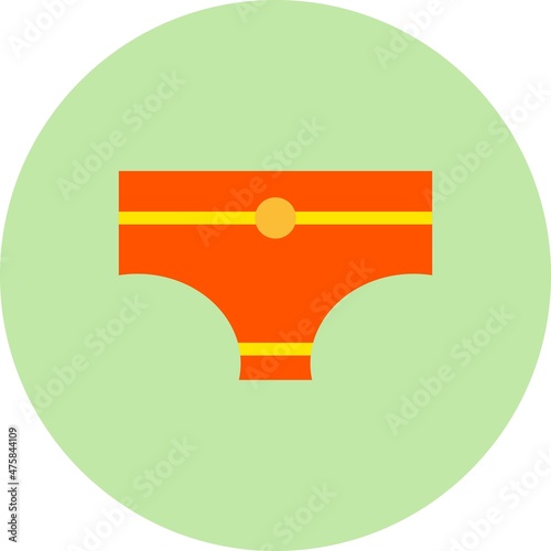 Underwear Flat Circle Vector Icon Design