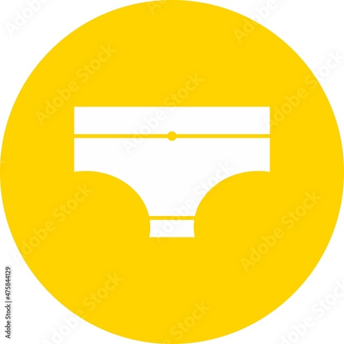 Underwear Glyph Circle Vector Icon Design