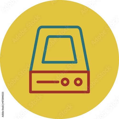 Hood Line Two Color Vector Icon Design