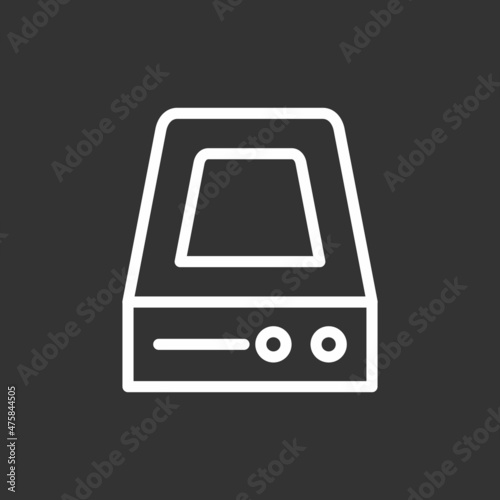 Hood Line Inverted Vector Icon Design