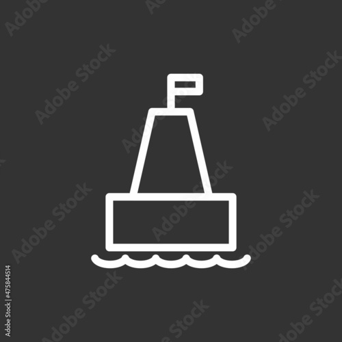 Buoy Line Inverted Vector Icon Design