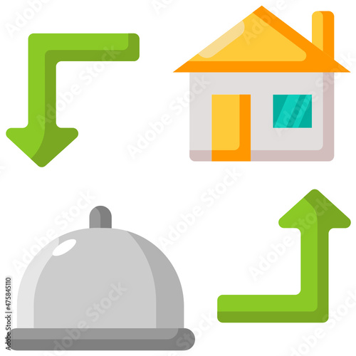 food delivery flat icon