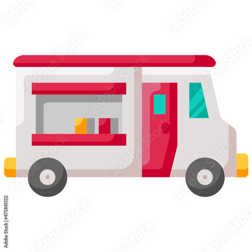 food truck flat icon