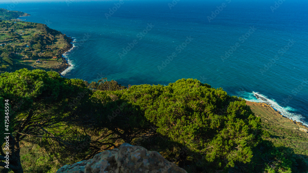 Naklejka premium view of the coast of island