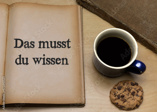 Das musst du wissen