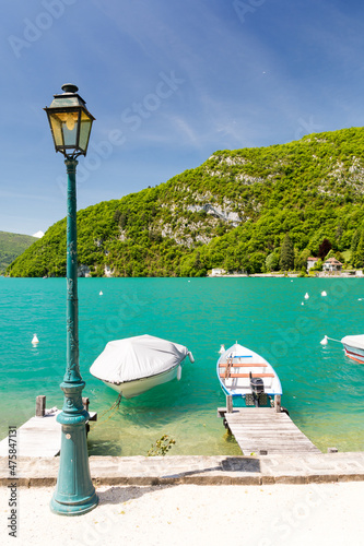Obraz na płótnie amazing lake Annecy in Talloires in France w salonie