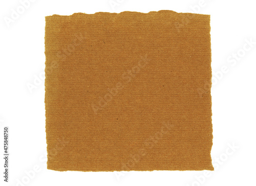 Recycled wrapping paper background, brown lined cardboard rough piece paper
