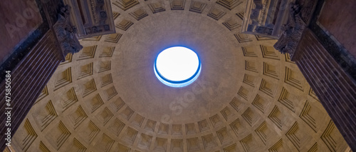 Photography Pantheon temple interior in Rome, Italy
