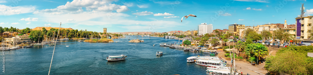 Aswan city panorama