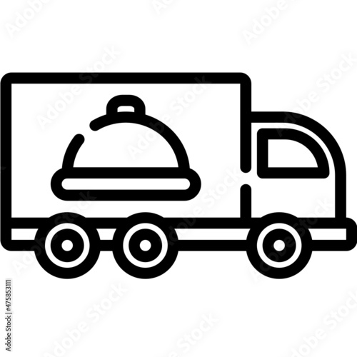 food truck line icon