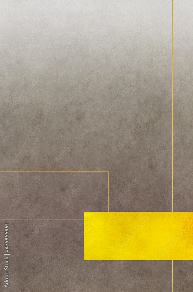 Fototapeta premium Luxury modern geometric background. Stack of Japanese paper material layer with gold lines.