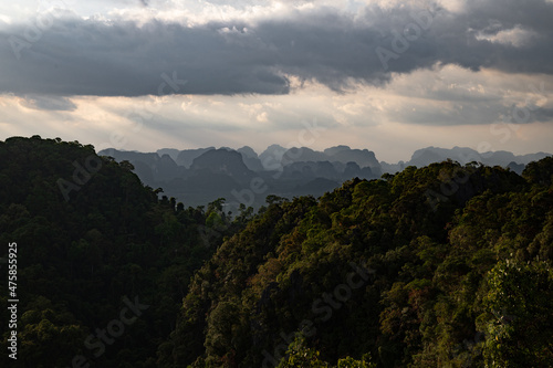 clouds over the mountains