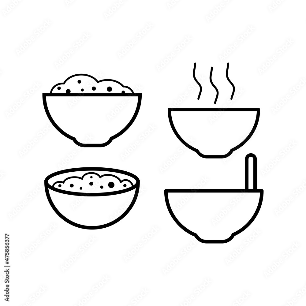 Bowl line icon Bowl line icon