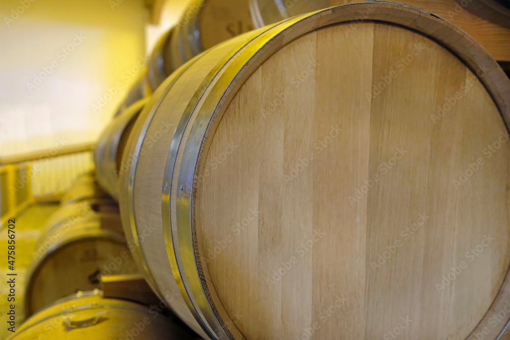 Stacked casks at a whisky distillery Stacked casks at a whisky distillery