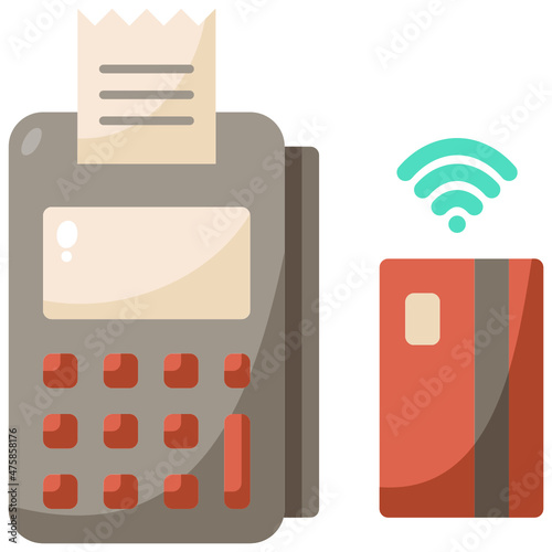 cashless payment flat icon