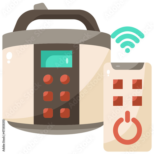 rice cooker flat icon